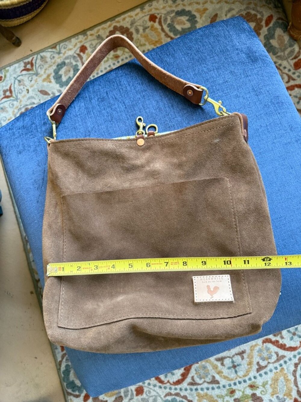 Chocolate Suede Carry All - Picture 6 of 6